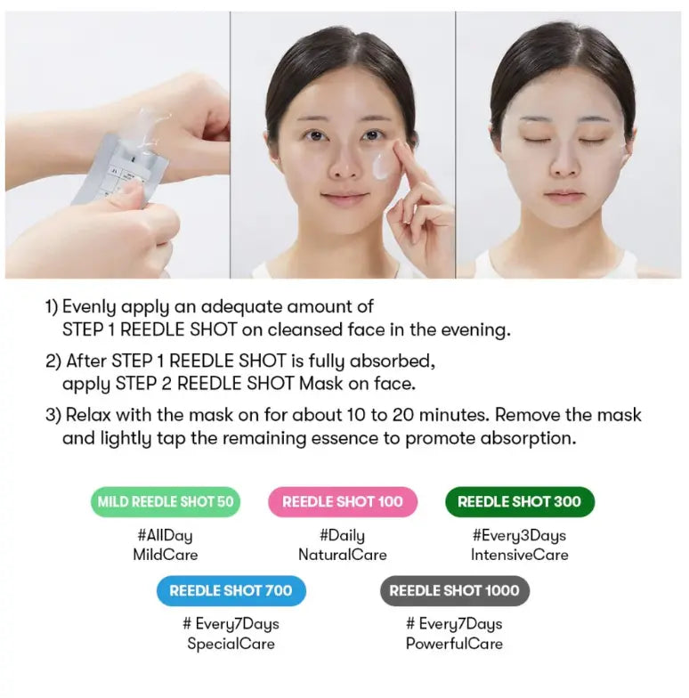 VT Cosmetics Reedle Shot 100 / 300 Two Step Mask | nostiprinoša 2 soļu auduma sejas maska
