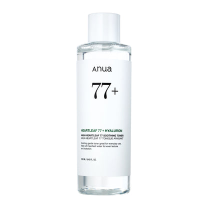 Anua Heartleaf 77 Soothing Toner - sejas toniks ar 77% sirdslapu houtūnijas ekstraktu ādas nomierināšanai, mitrināšanai un arī jutīgas ādas kopšanai.