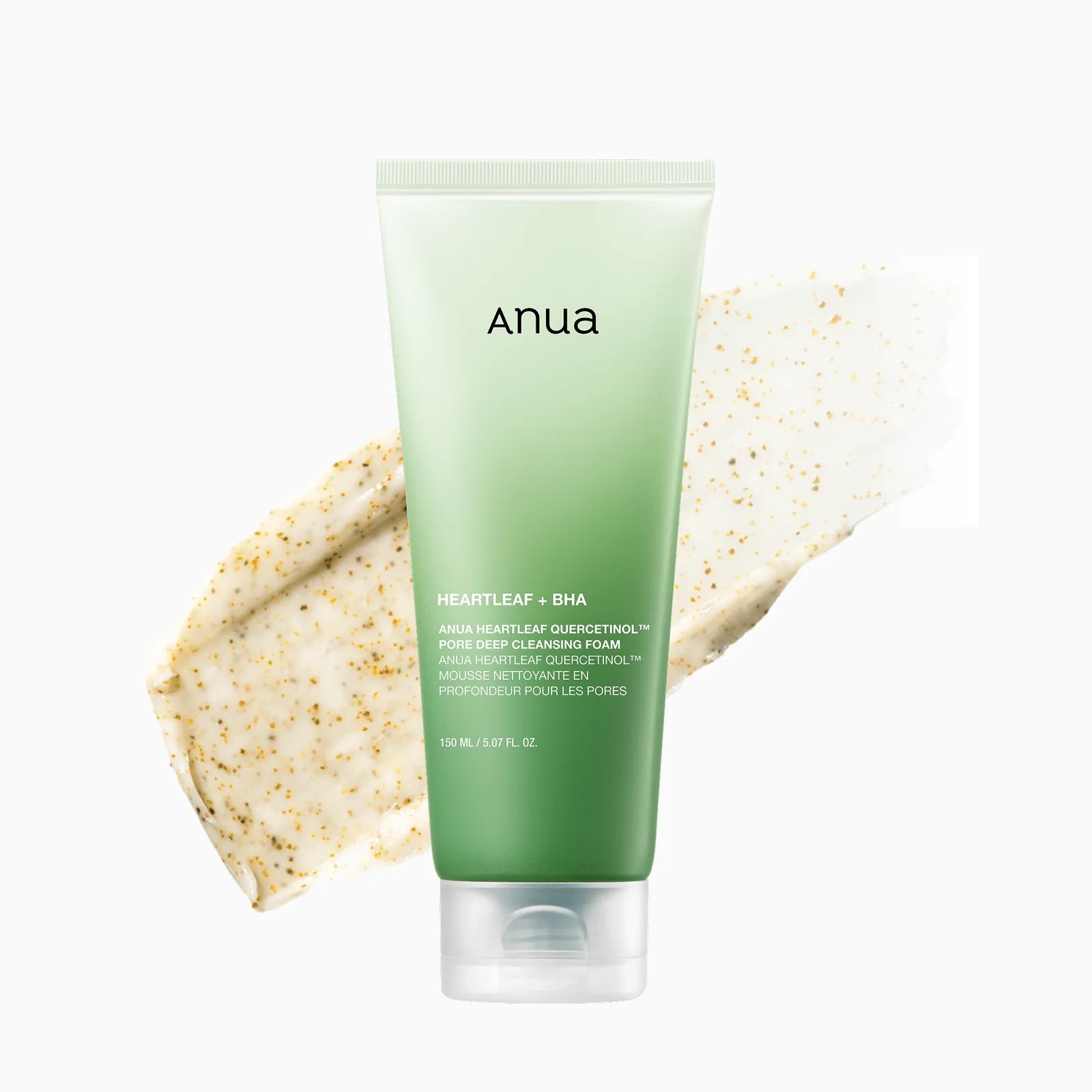 Anua Heartleaf + BHA Pore Deep Cleansing Foam - sejas putas dziļai poru attīrīšanai, ādas taukainības mazināšanai un nomierināšanai.