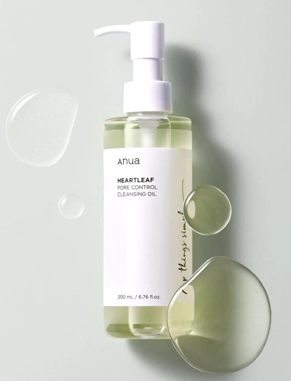 Anua Heartleaf Pore Control Cleansing Oil - sejas attīrošā eļļa ar sirdzāles ekstraktu, poru attīrīšanai, ādas taukainības balansēšanai un nomierināšanai.