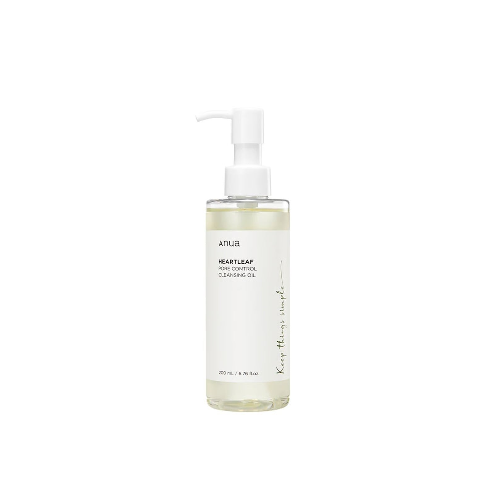 Anua Heartleaf Pore Control Cleansing Oil - sejas attīrošā eļļa ar sirdzāles ekstraktu, poru attīrīšanai, ādas taukainības balansēšanai un nomierināšanai.