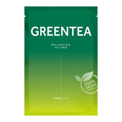 Barulab The Clean Vegan Balancing Green Tea Face Mask atsvaidzinoša un līdzsvarojoša sejas maska ar zaļo tēju taukainai, problemātiskai ādai.