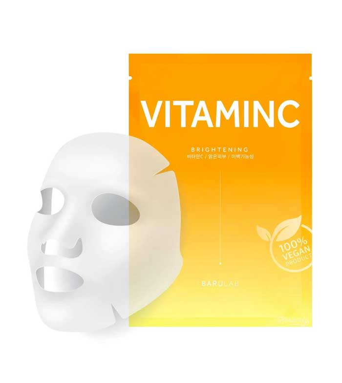 Barulab The Clean Vegan Mask Vitamin C - izgaismojoša un mitrinoša sejas maska ar C vitamīnu.