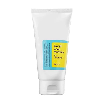 COSRX Low pH Good Morning Gel Cleanser – maigs, zema pH līmeņa sejas attīrošais gels ikdienas lietošanai.