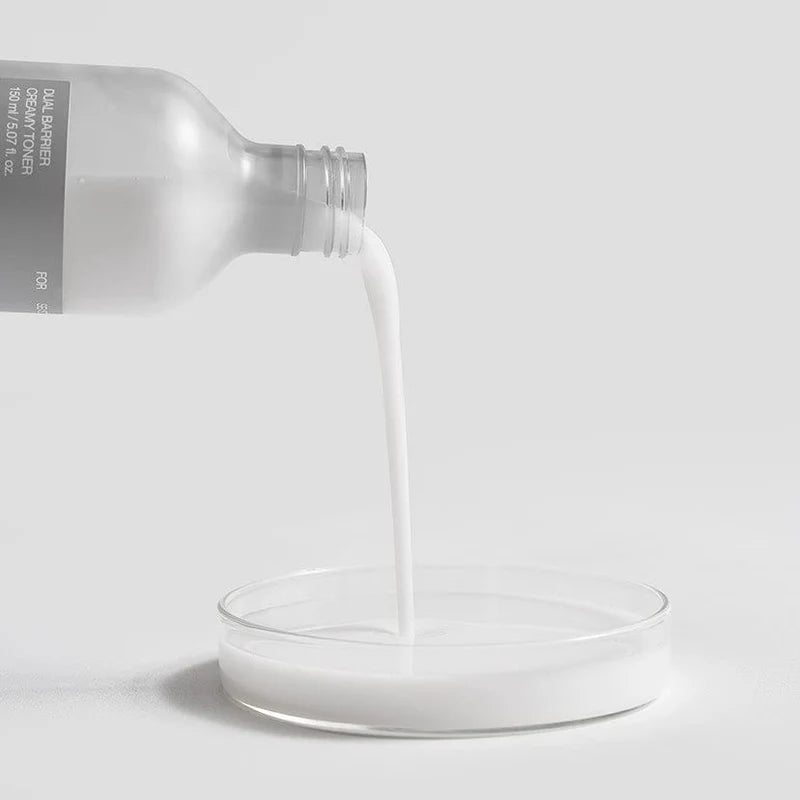 Celimax Dual Barrier Creamy Toner - sejas toniks ar ādas barjeru stiprinošiem ekstraktiem mitrināšanai un kairinājuma mazināšanai.