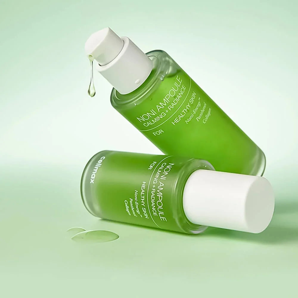 Celimax The Real Noni Ampoule - sejas ampula ar noni ekstraktu ādas intensīvai mitrināšanai, toņa uzlabošanai un veselīgai, mirdzošai ādai.