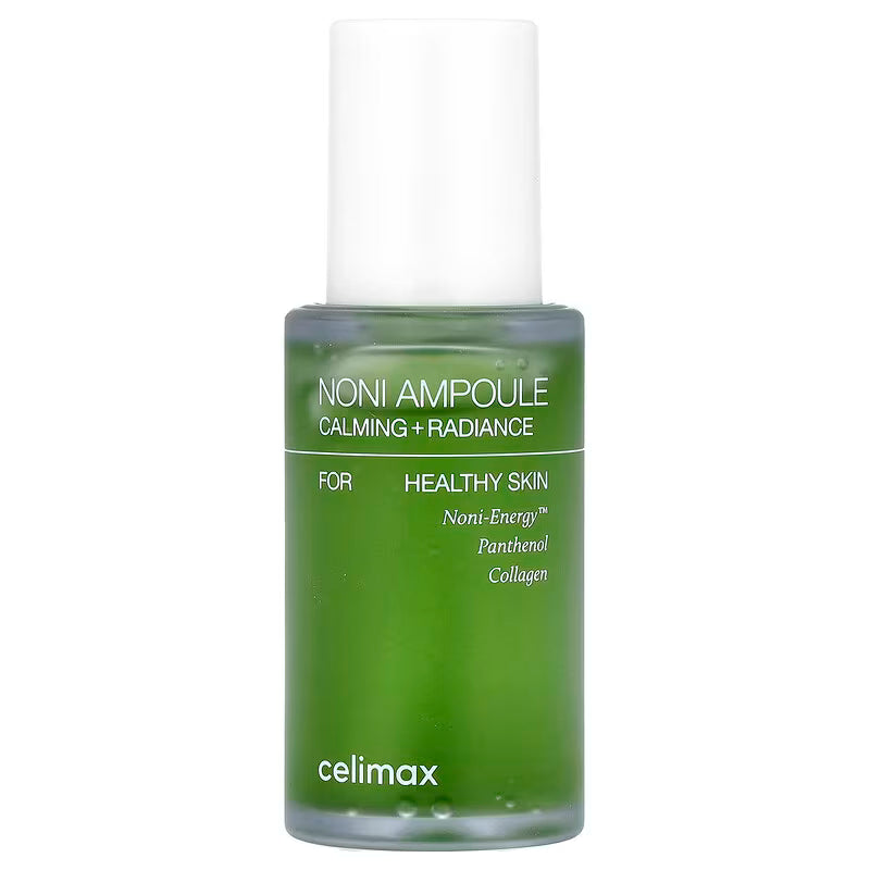 Celimax The Real Noni Ampoule - sejas ampula ar noni ekstraktu ādas intensīvai mitrināšanai, toņa uzlabošanai un veselīgai, mirdzošai ādai.