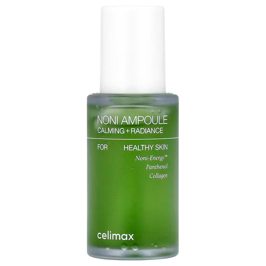Celimax The Real Noni Ampoule - sejas ampula ar noni ekstraktu ādas intensīvai mitrināšanai, toņa uzlabošanai un veselīgai, mirdzošai ādai.