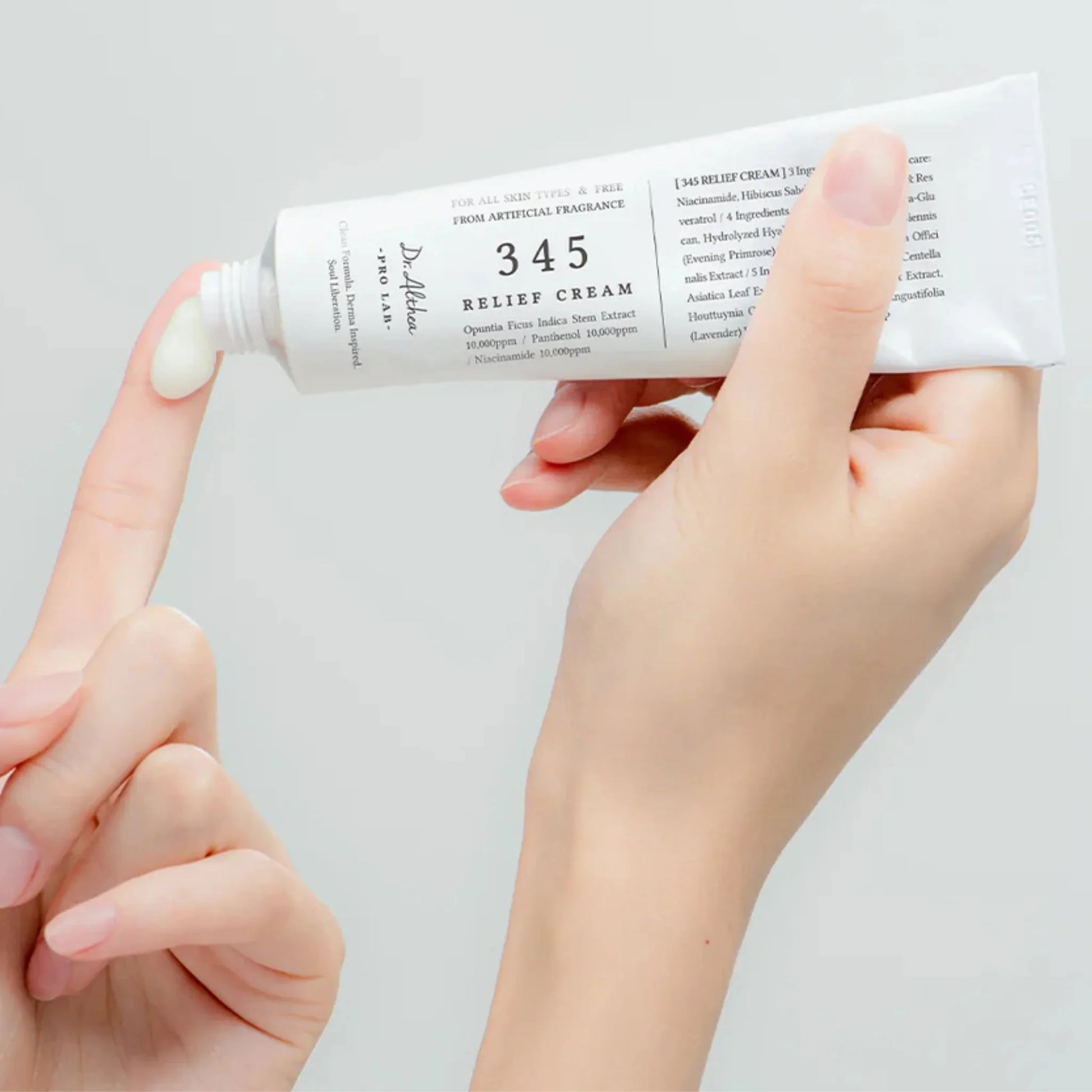Dr. Althea 345 Relief Cream - viegls sejas krēms problemātiskai un aknes skartai ādai ar resveratrolu, niacinamīdu un pantenolu.