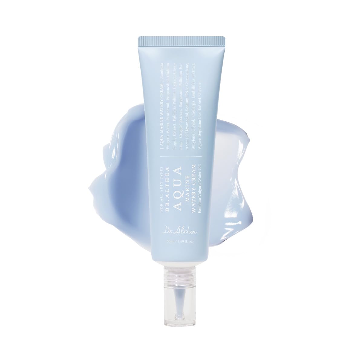 Dr. Althea Aqua Marine Watery Cream vieglas konsistences mitrinošs sejas krēms. Nodrošina ādas mitrināšanu pat dziļākajos slāņos, mazina kairinājumu un apsārtumu. Padara ādu gludu un mīkstu.