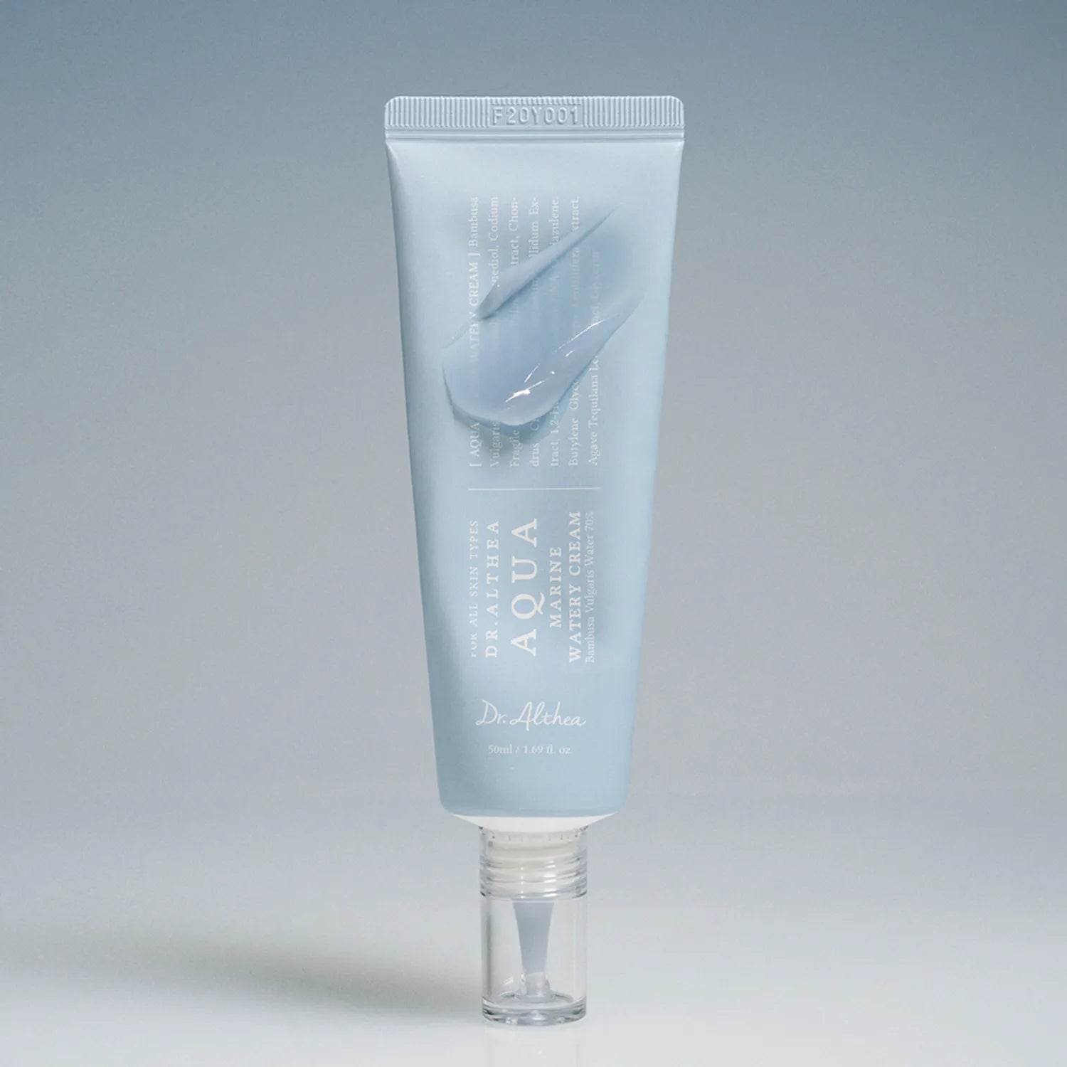 Dr. Althea Aqua Marine Watery Cream vieglas konsistences mitrinošs sejas krēms. Nodrošina ādas mitrināšanu pat dziļākajos slāņos, mazina kairinājumu un apsārtumu. Padara ādu gludu un mīkstu.