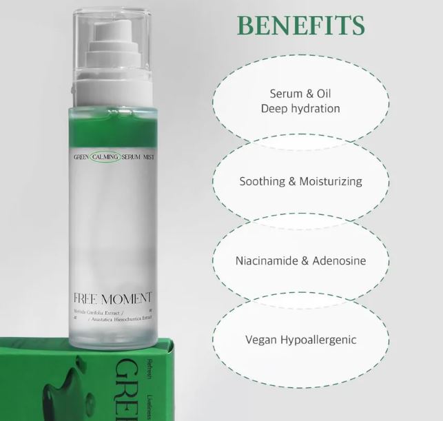 Dr. Althea Green Calming Serum Mist – atsvaidzinošs un nomierinošs toniks (sprejs) sejas ādai.