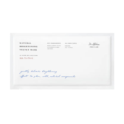 Dr. Althea Natural Brightening Velvet Mask – samtaina sejas maska ādas mirdzumam un tonusa uzlabošanai.
