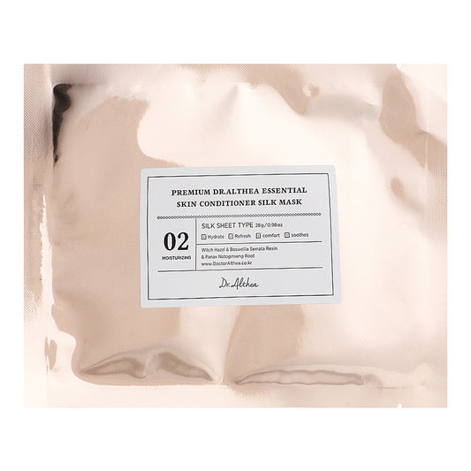 Dr. Althea Premium Essential Skin Conditioner Silk Mask – zīda sejas maska ādas mitrināšanai un barošanai.