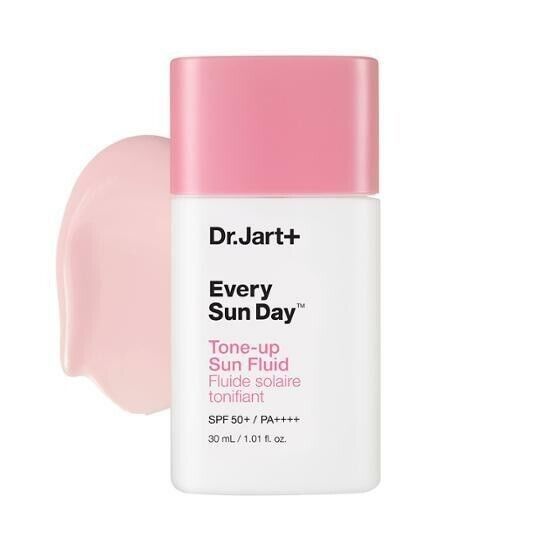 Dr. Jart Every Sun Day Tone-Up Sun Fluid - saules aizsargkrēms sejas ādai pret UVA un UVB starojumu, ar toni uzlabojošu efektu un mitrinošu iedarbību.