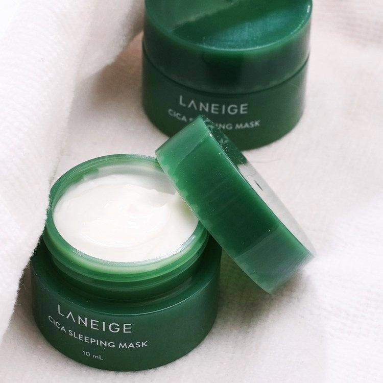 Laneige Cica Sleeping Mask - nakts sejas maska ar cica ekstraktu ādas nomierināšanai, mitrināšanai un atjaunošanai nakts laikā.