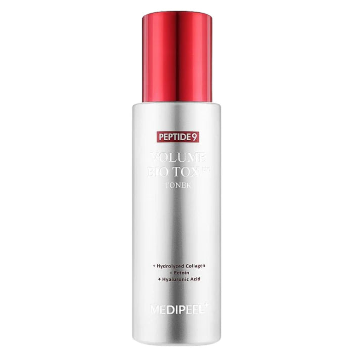 MEDI-PEEL Peptide 9 Volume Bio Tox Toner Pro atjaunojošs toneris ar peptīdiem un hialuronskābi ādas mitrināšanai un tvirtumam. Pretnovecošanās iedarbība.