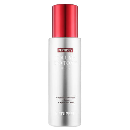 MEDI-PEEL Peptide 9 Volume Bio Tox Toner Pro atjaunojošs toneris ar peptīdiem un hialuronskābi ādas mitrināšanai un tvirtumam. Pretnovecošanās iedarbība.