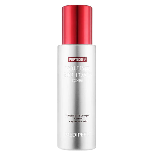 MEDI-PEEL Peptide 9 Volume Bio Tox Toner Pro atjaunojošs toneris ar peptīdiem un hialuronskābi ādas mitrināšanai un tvirtumam. Pretnovecošanās iedarbība.