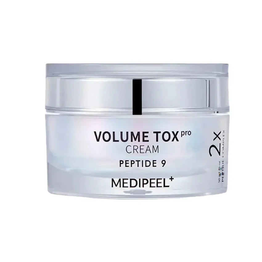 MEDI-PEEL Peptide 9 Volume Tox Cream PRO pretnovecošanās sejas krēms ar peptīdiem ādas elastībai, grumbu mazināšanai un intensīvai mitrināšanai.