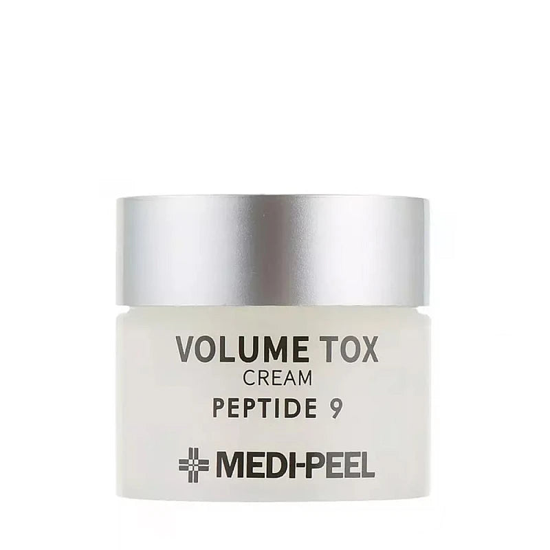 MEDI-PEEL Peptide 9 Volume Tox Cream PRO pretnovecošanās sejas krēms ar peptīdiem ādas elastībai, grumbu mazināšanai un intensīvai mitrināšanai.