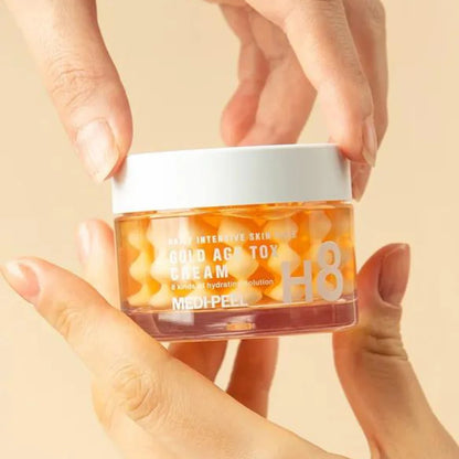 Medi-Peel Gold Age Tox H8 Cream | pretnovecošanās krēms kapsulās ar zīdtārpiņa ekstraktu