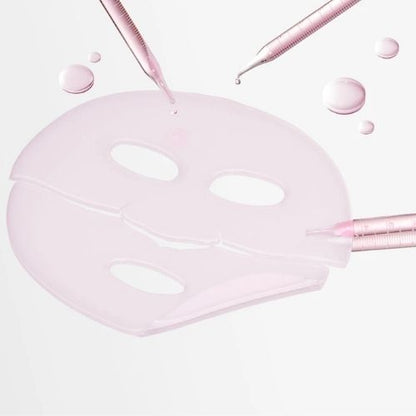 Medicube PDRN Pink Collagen hidrogēla sejas maska rozā krāsā. Maska bagātināta ar PDRN, kolagēnu, niacinamīdu un peptīdiem, lai intensīvi mitrinātu ādu, uzlabotu tās tvirtumu un piešķirtu mirdzumu. Krāsu mainošā hidrogēla formula pakāpeniski kļūst caurspīdīga, maskai absorbējoties ādā.