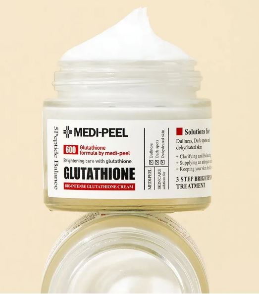 Medi-Peel Bio Intense Glutathione Cream – sejas krēms ar glutationu ādas mirdzumam, tonusa uzlabošanai un ādas toņa izlīdzināšanai.