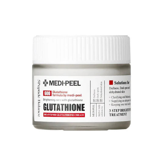 Medi-Peel Bio Intense Glutathione Cream – sejas krēms ar glutationu ādas mirdzumam, tonusa uzlabošanai un ādas toņa izlīdzināšanai.