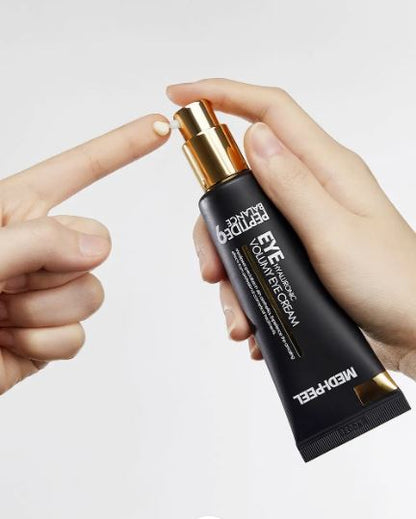 Medi-Peel Hyaluronic Volumy Eye Cream – mitrinošs acu krēms ar hialuronskābi smalko līniju izlīdzināšanai.