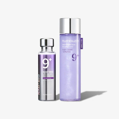 Numbuzin No.9 NAD+ Bio Lifting Essence – nostiprinoša un mitrinoša sejas esence ar NAD+, 50 peptīdiem un antioksidantiem, kas uzlabo ādas elastību, samazina grumbas un piešķir mirdzošu, gludu “glass skin” efektu.