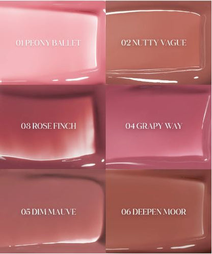 Romand Glasting Color Gloss - lūpu spīdums ar mitrinošu efektu un intensīva spīduma (glazētu) finišu. 