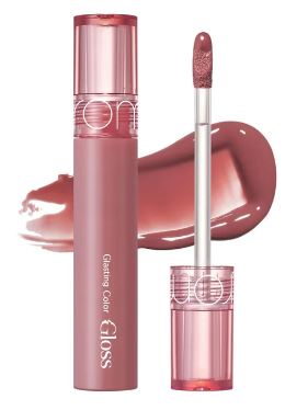 Romand Glasting Color Gloss - lūpu spīdums ar mitrinošu efektu un intensīva spīduma (glazētu) finišu. Silts rozīgi brūngans tonis.