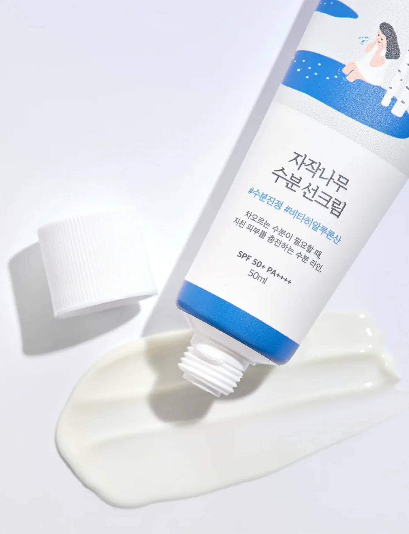 Round Lab Birch Juice Moisturizing Sun Cream - saules aizsargkrēms sejas ādai ar bērza sulu aizsardzībai pret UV stariem un ādas intensīvai mitrināšanai. 