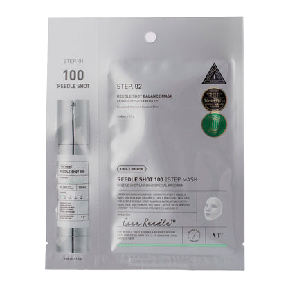 VT Cosmetics Reedle Shot 100 / 300 Two Step Mask | nostiprinoša 2 soļu auduma sejas maska