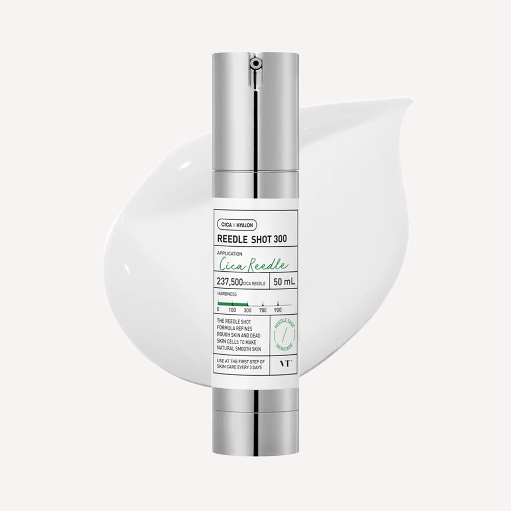 VT Cosmetics Reedle Shot 300 - sejas serums ar mikroadatu tehnoloģiju, aktīvo vielu iesūkšanās uzlabošanai un ādas tekstūras izlīdzināšanai.